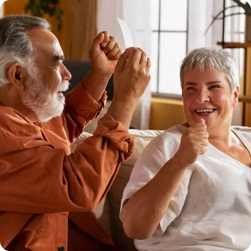 Two people enjoying an active, healthy lifestyle together
